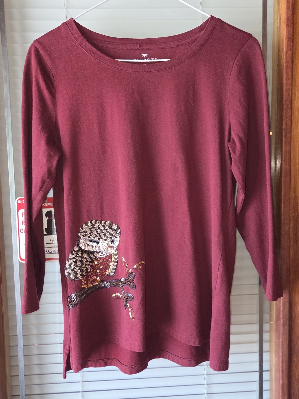 Talbots Deep Berry Knit Top